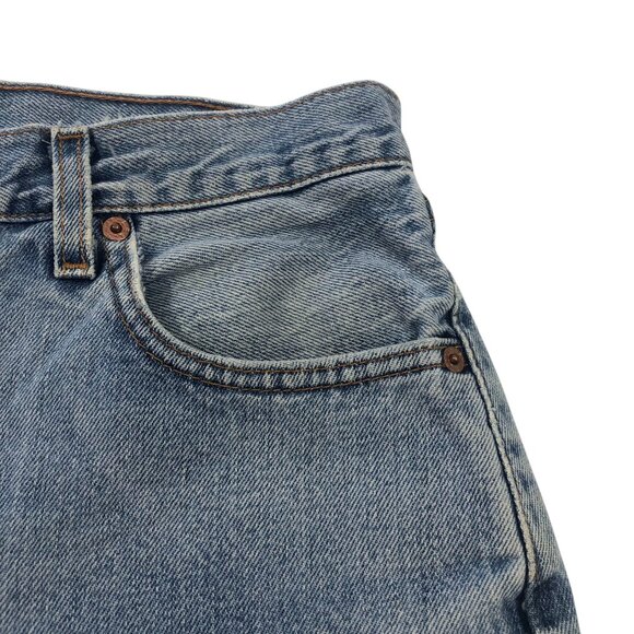 Levi's 560 Vintage Women's Cutoff Denim Shorts Distressed and Frayed Hem Size 12 - Picture 6 of 16